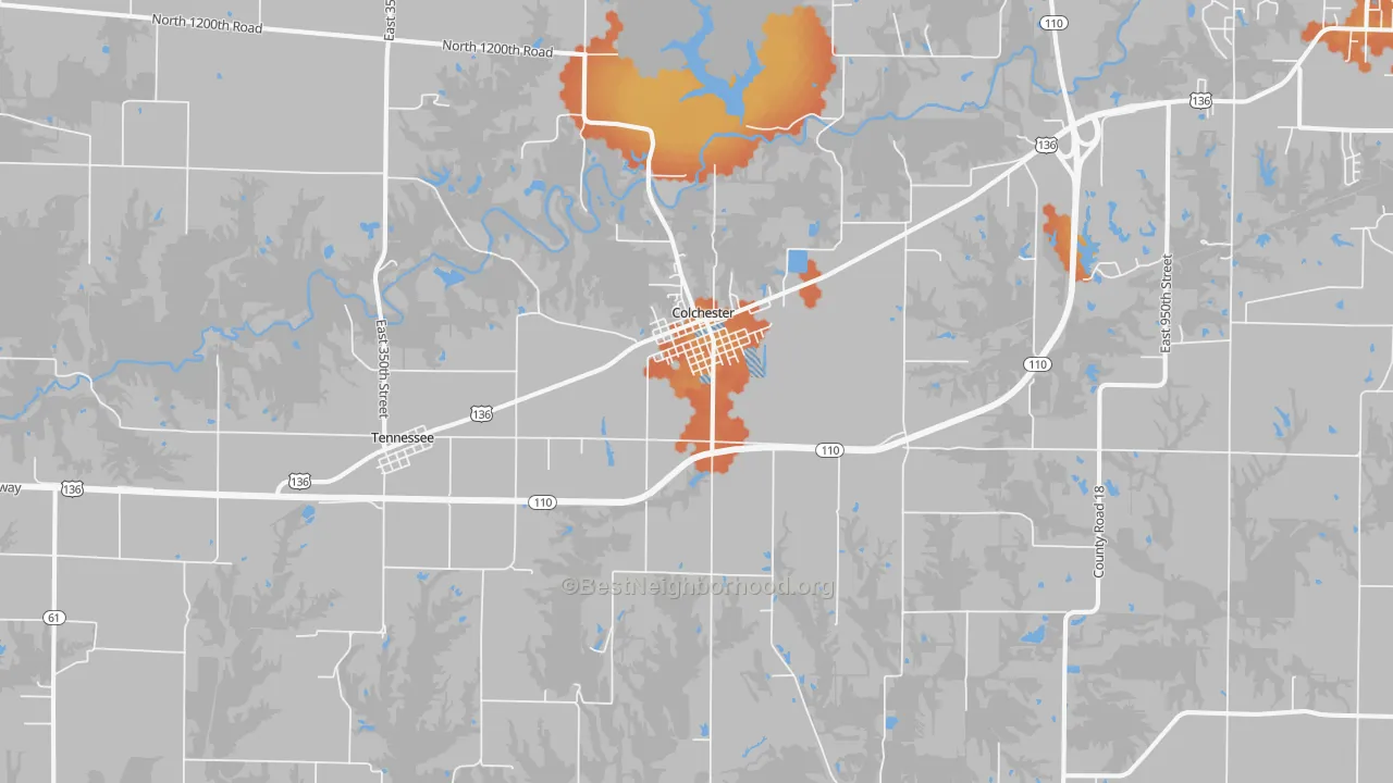 Bike Grade map of 62326, IL