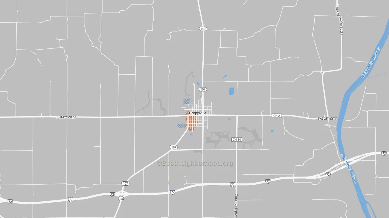 Bike Grade map of 62340, IL
