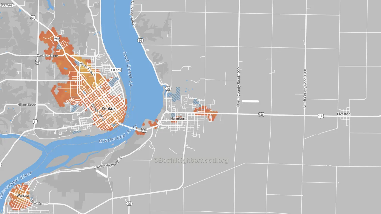 Bike Grade map of 62341, IL