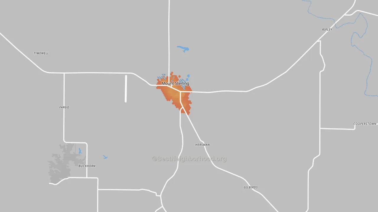 Bike Grade map of 62353, IL