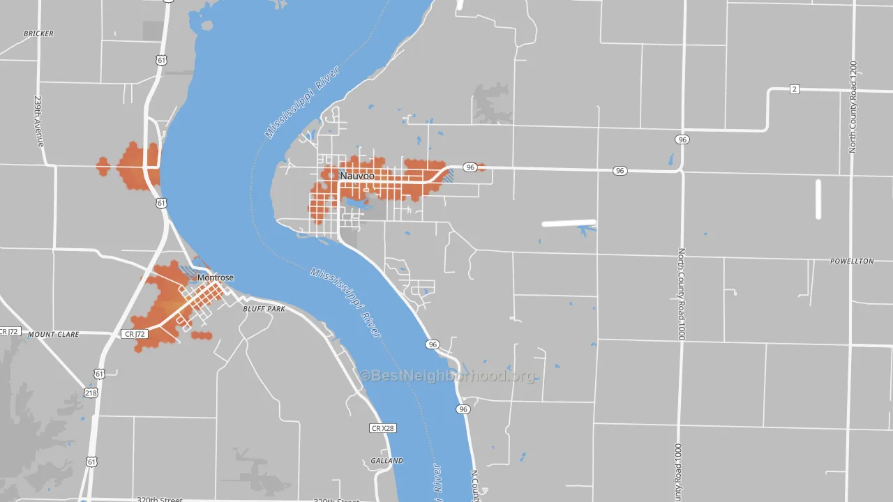 Bike Grade map of 62354, IL