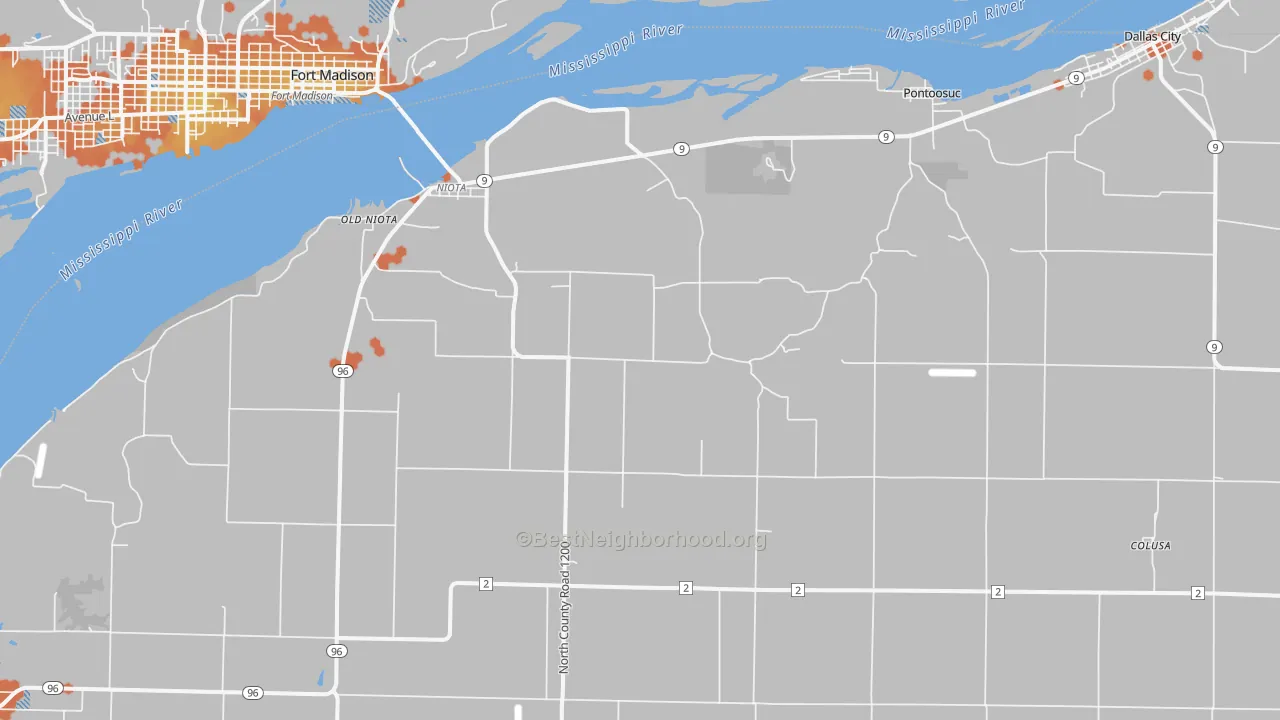 Bike Grade map of 62358, IL
