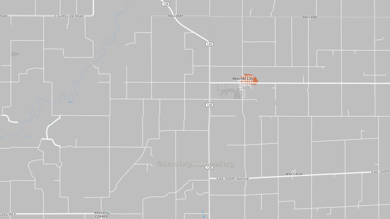 Bike Grade map of 62414, IL