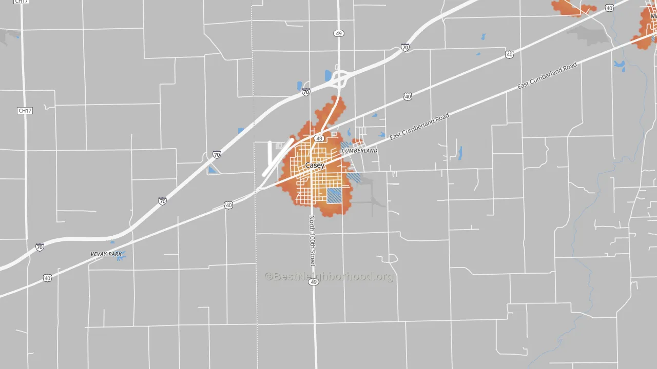 Bike Grade map of 62420, IL