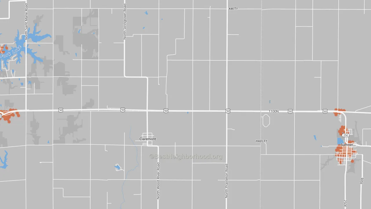 Bike Grade map of 62421, IL