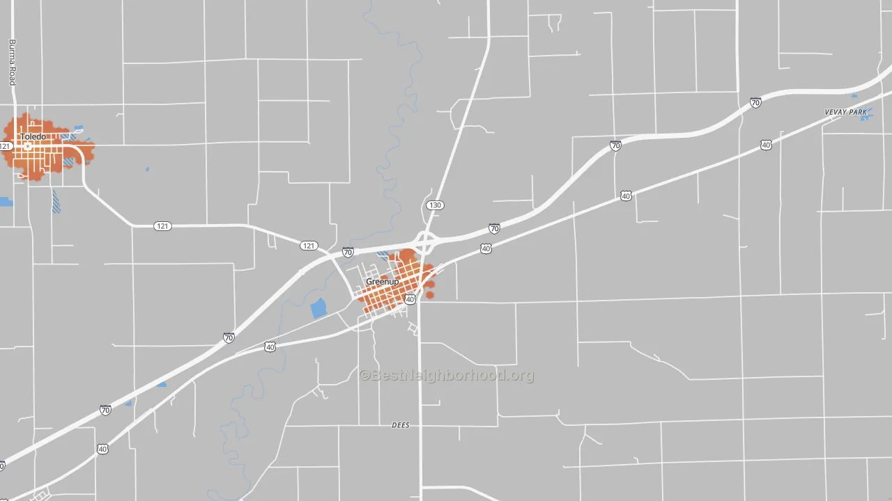 Bike Grade map of 62428, IL