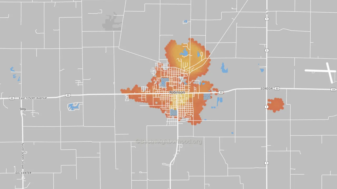 Bike Grade map of 62454, IL