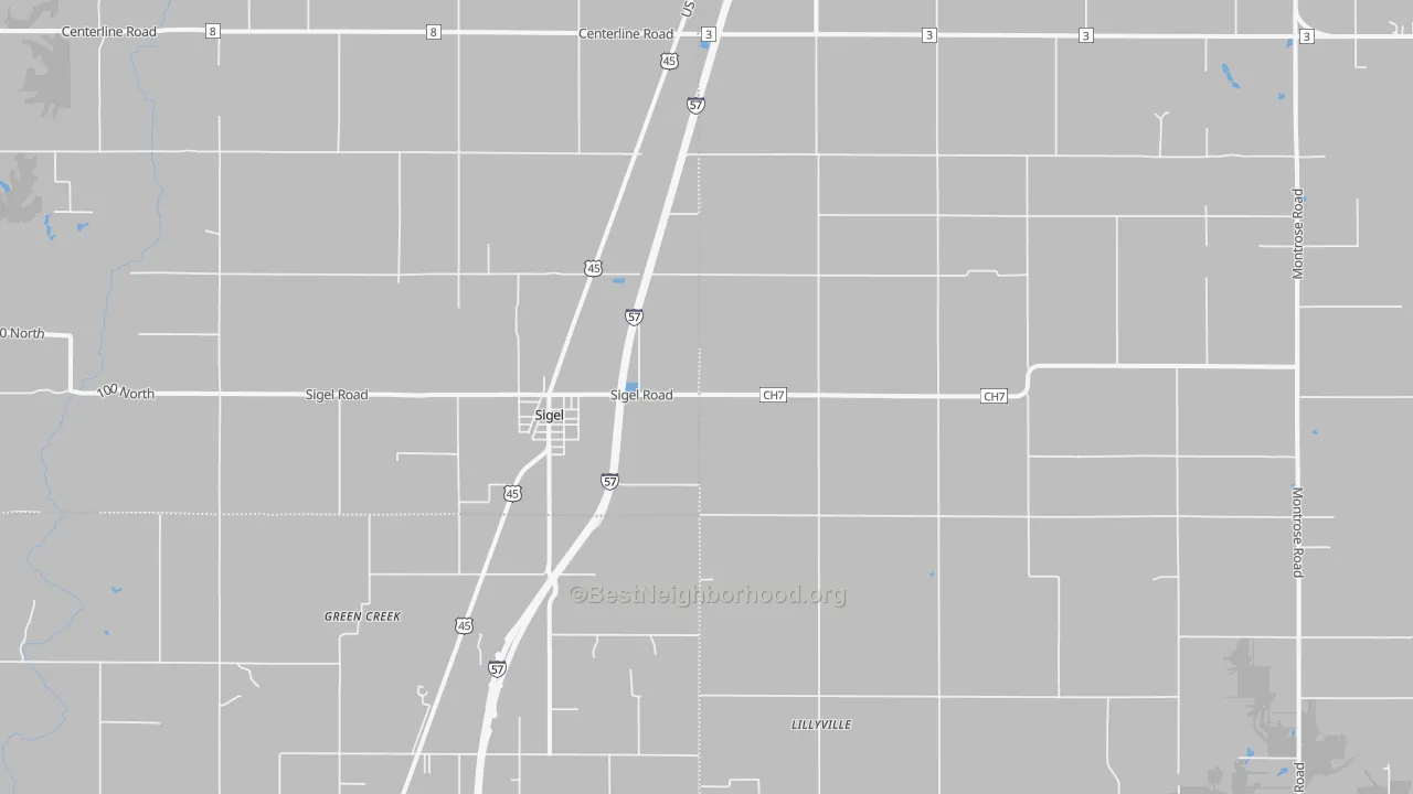 Bike Grade map of 62462, IL