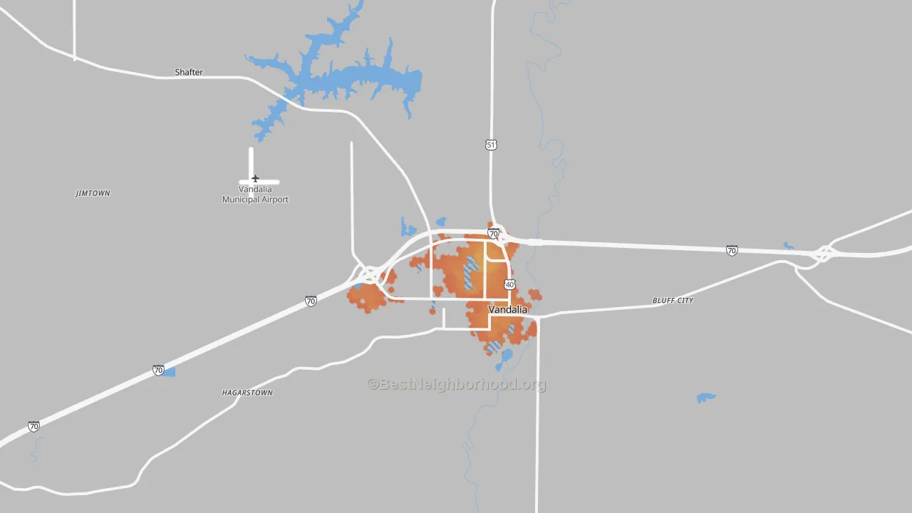 Bike Grade map of 62471, IL