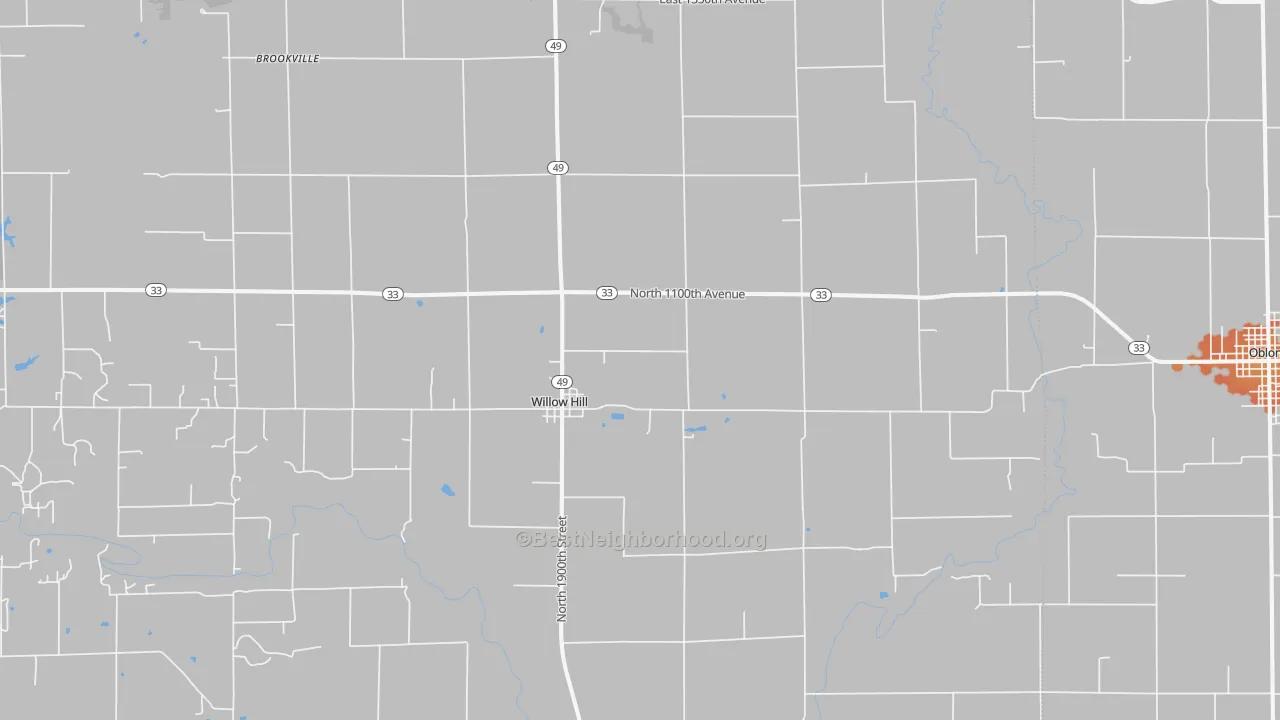 Bike Grade map of 62480, IL