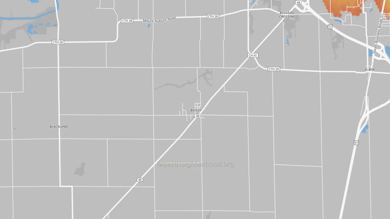 Bike Grade map of 62514, IL