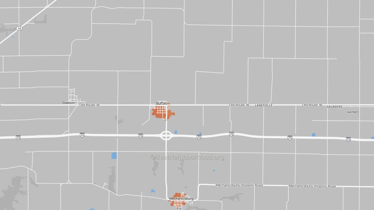 Bike Grade map of 62515, IL