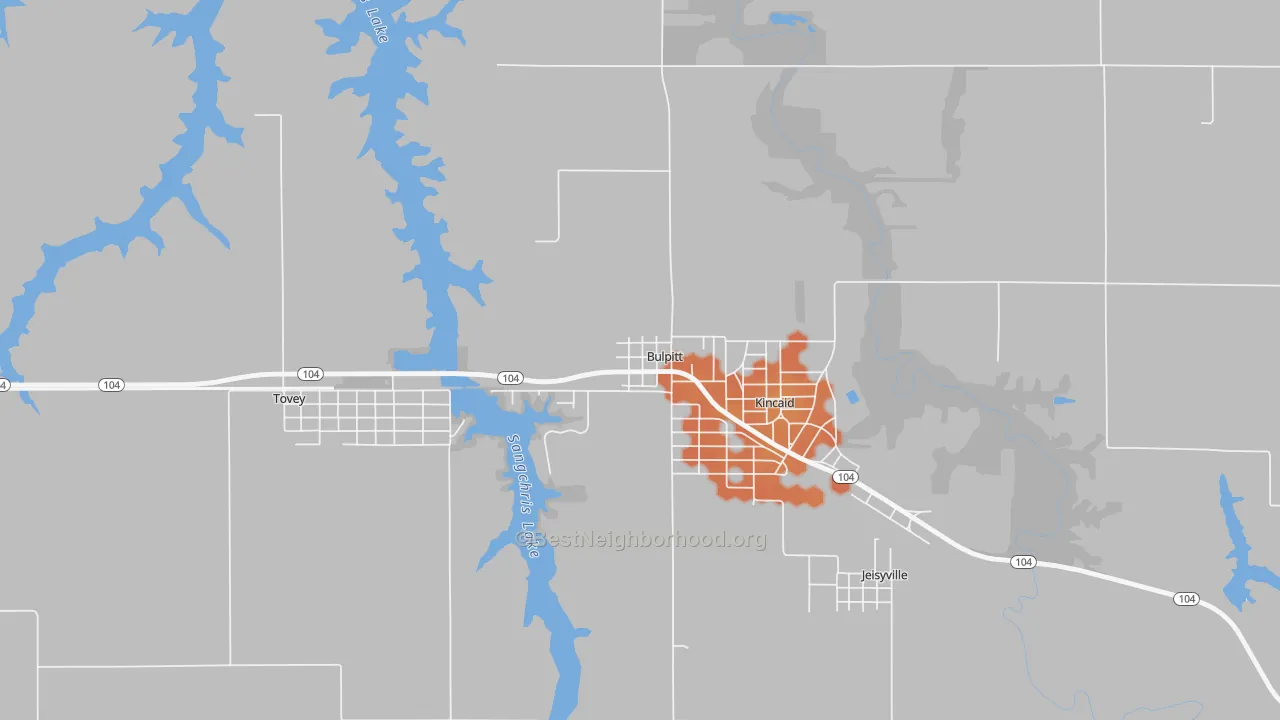Bike Grade map of 62517, IL