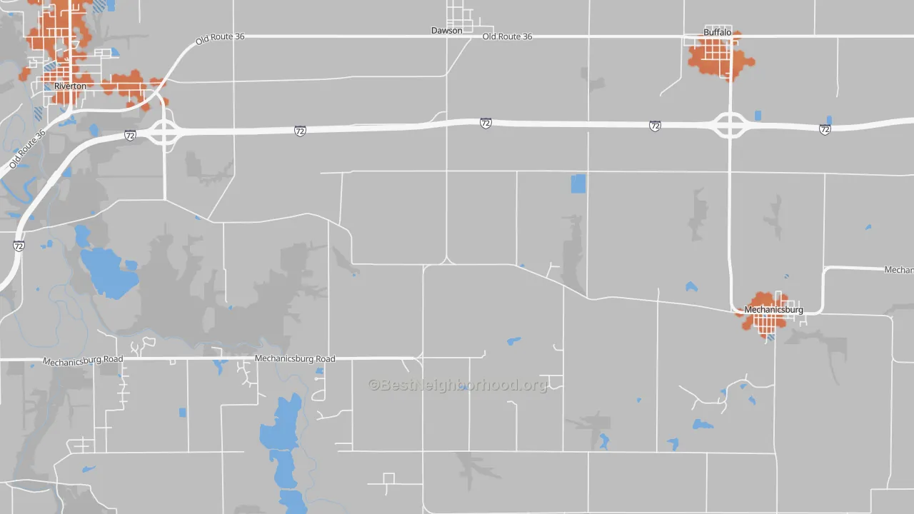 Bike Grade map of 62520, IL