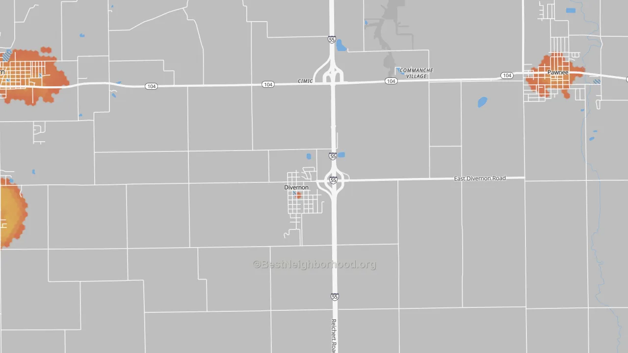 Bike Grade map of 62530, IL