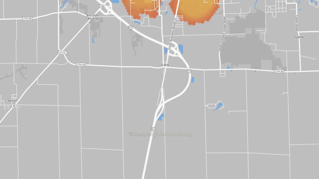 Bike Grade map of 62532, IL