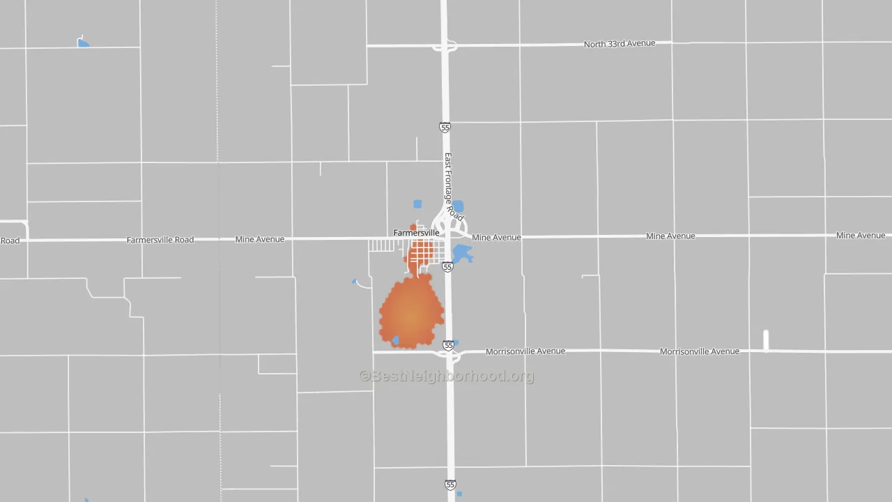 Bike Grade map of 62533, IL