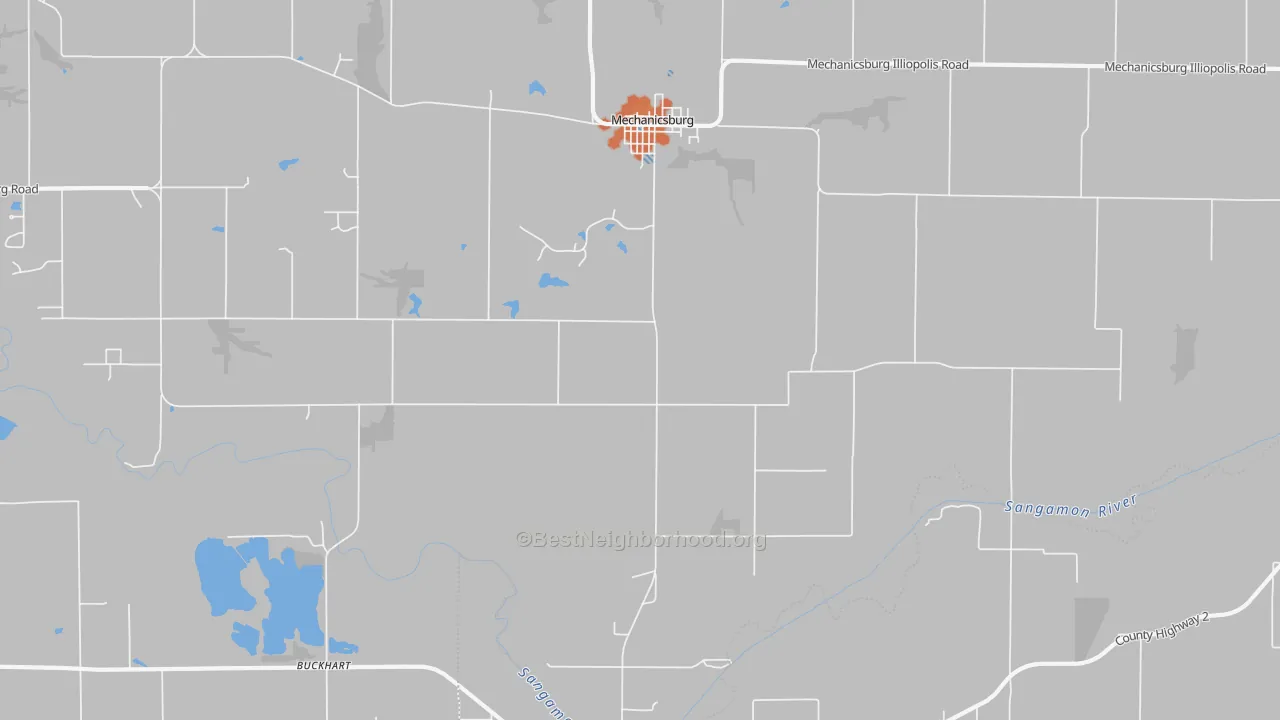 Bike Grade map of 62545, IL