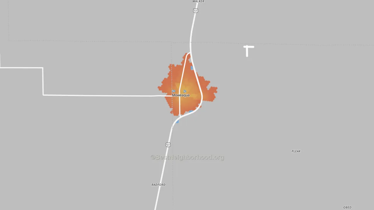 Bike Grade map of 62550, IL