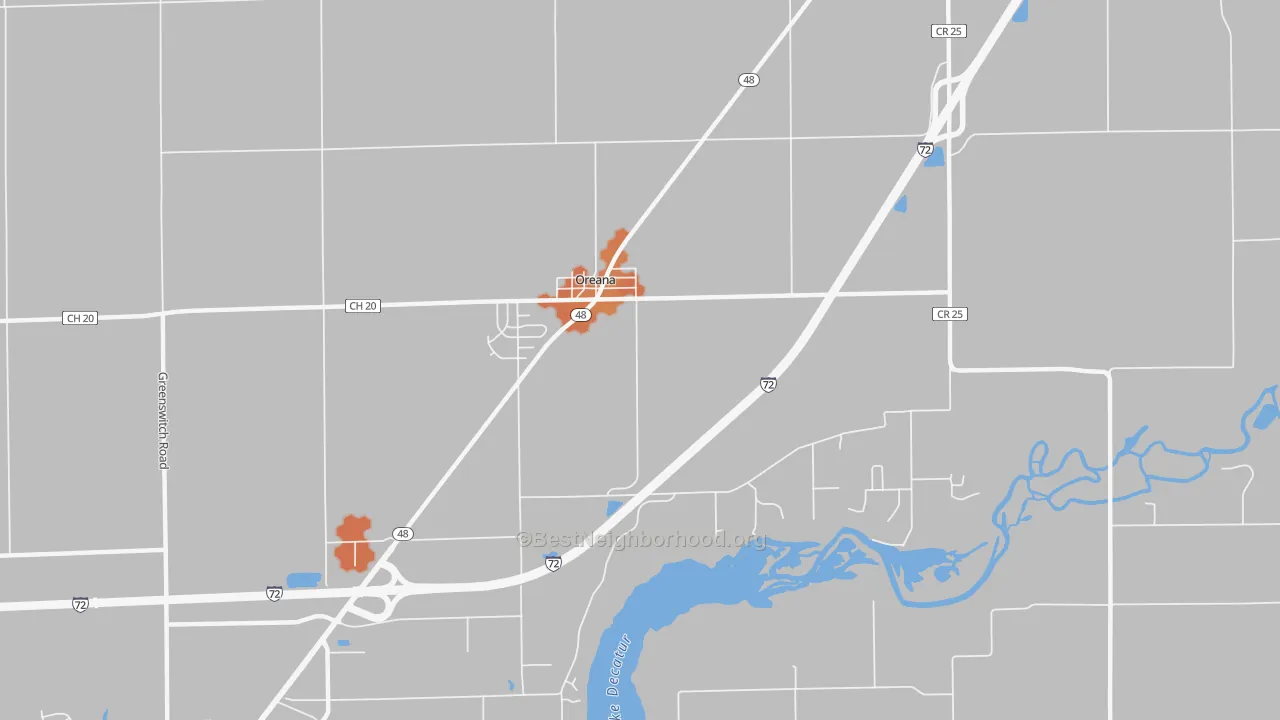 Bike Grade map of 62554, IL