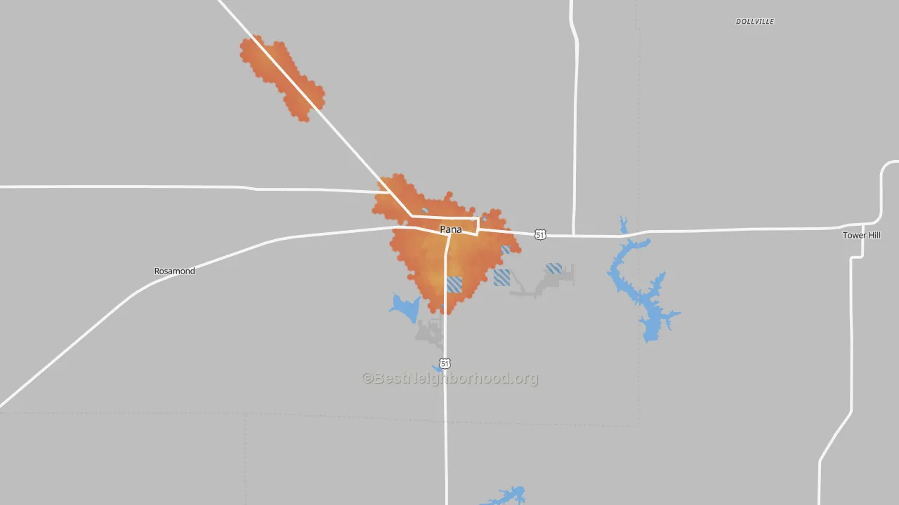 Bike Grade map of 62557, IL