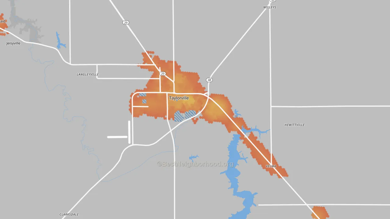 Bike Grade map of 62568, IL