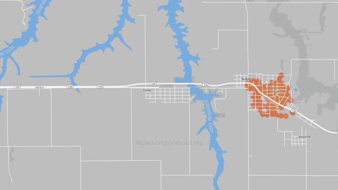 Bike Grade map of 62570, IL