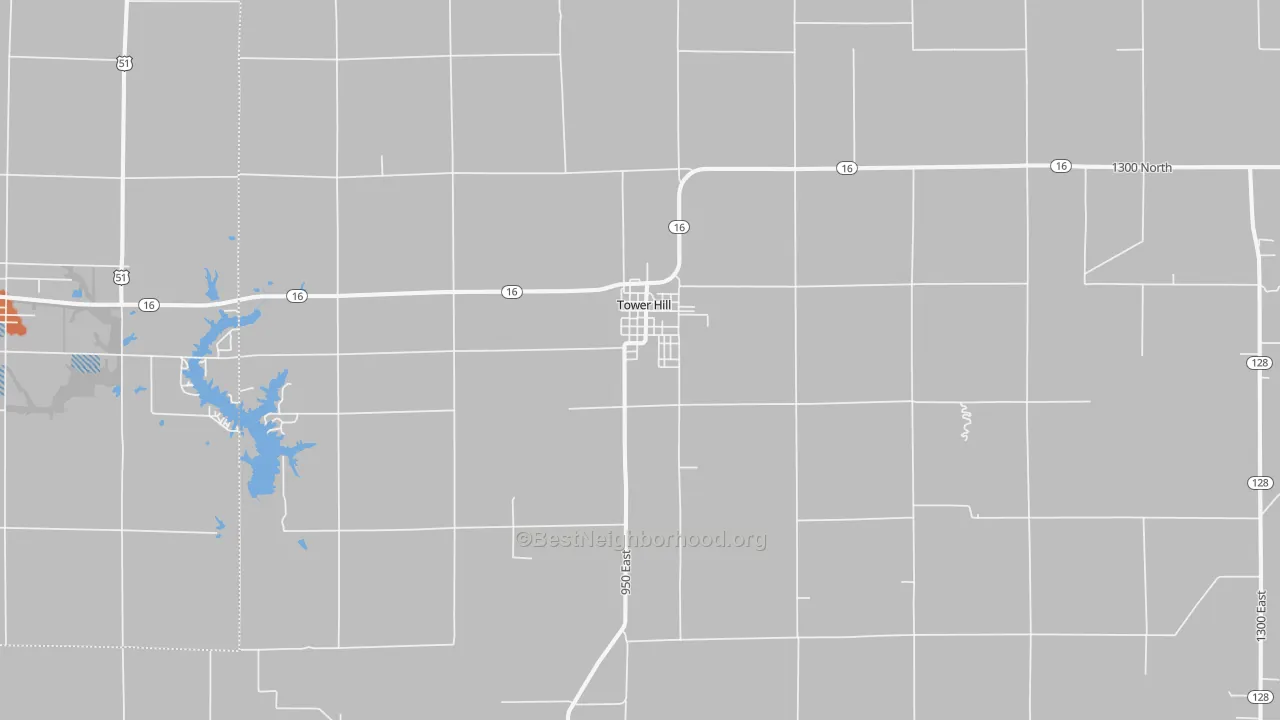 Bike Grade map of 62571, IL