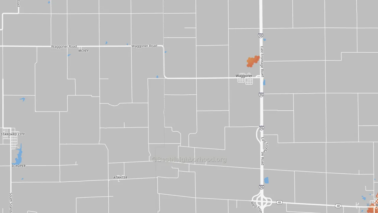 Bike Grade map of 62572, IL
