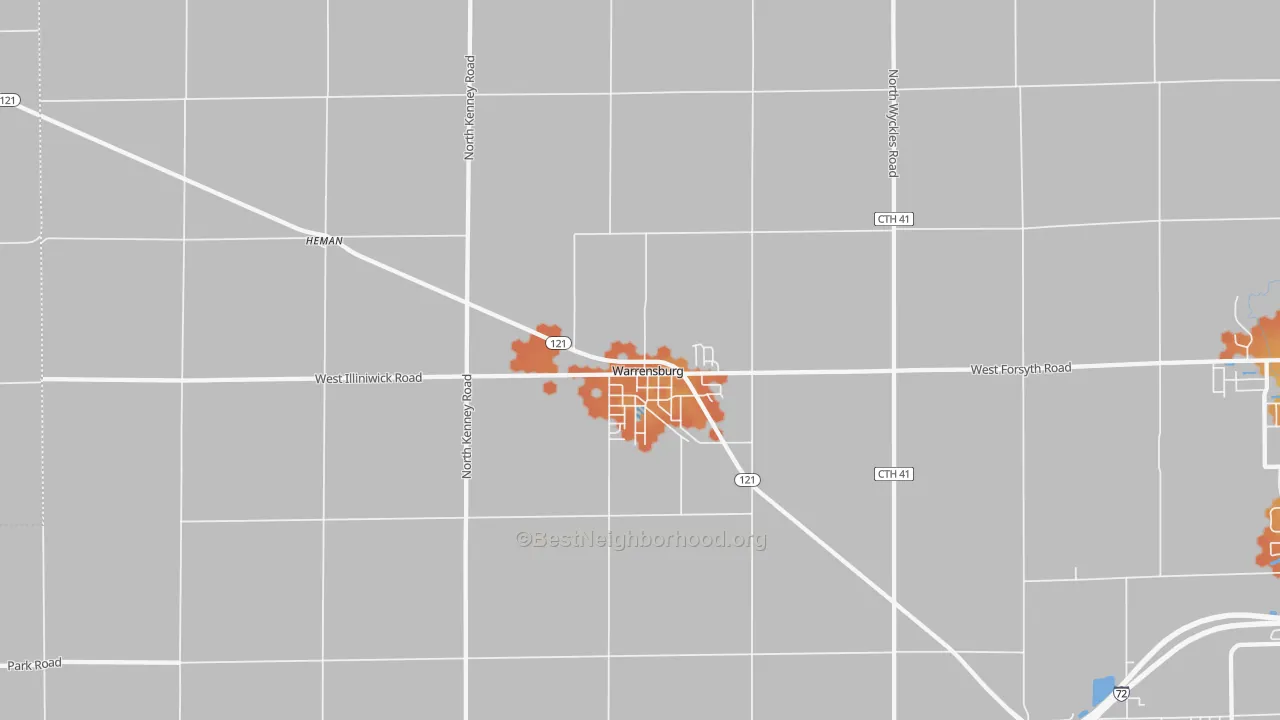 Bike Grade map of 62573, IL