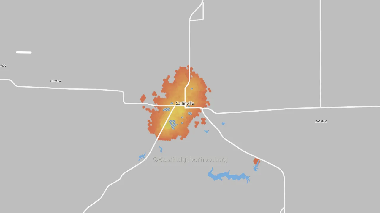 Bike Grade map of 62626, IL