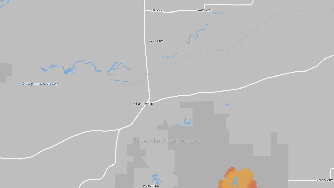 Bike Grade map of 62627, IL