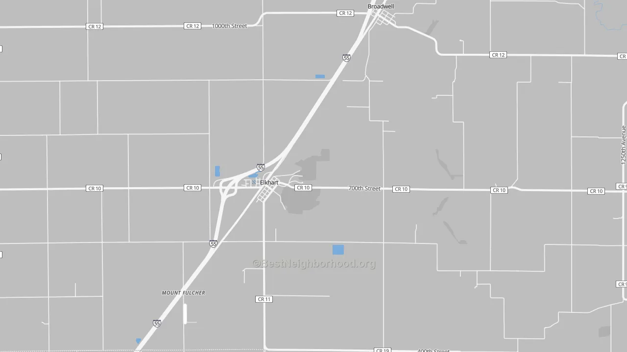 Bike Grade map of 62634, IL