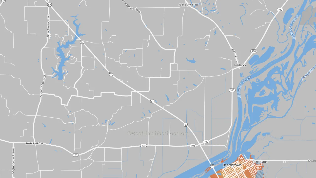 Bike Grade map of 62639, IL