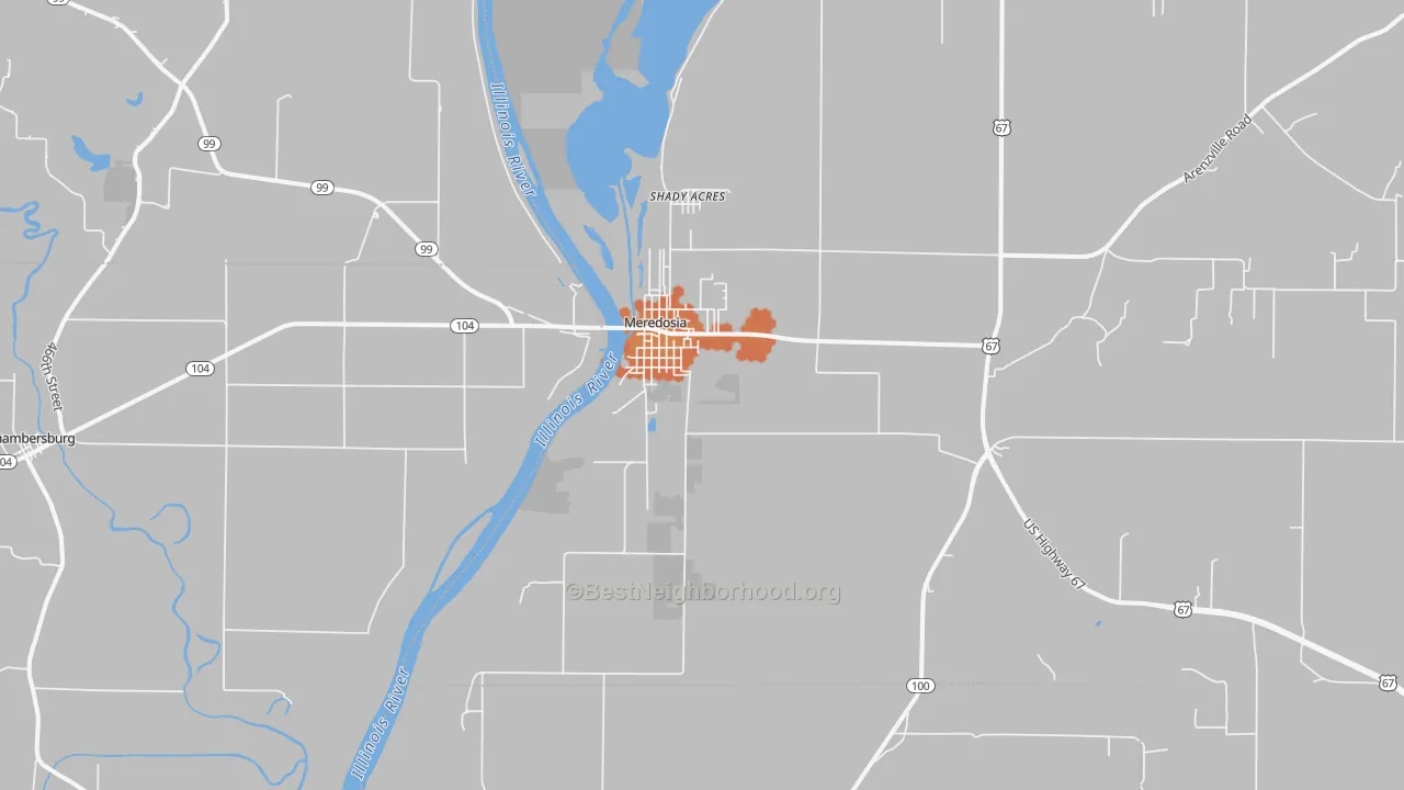 Bike Grade map of 62665, IL