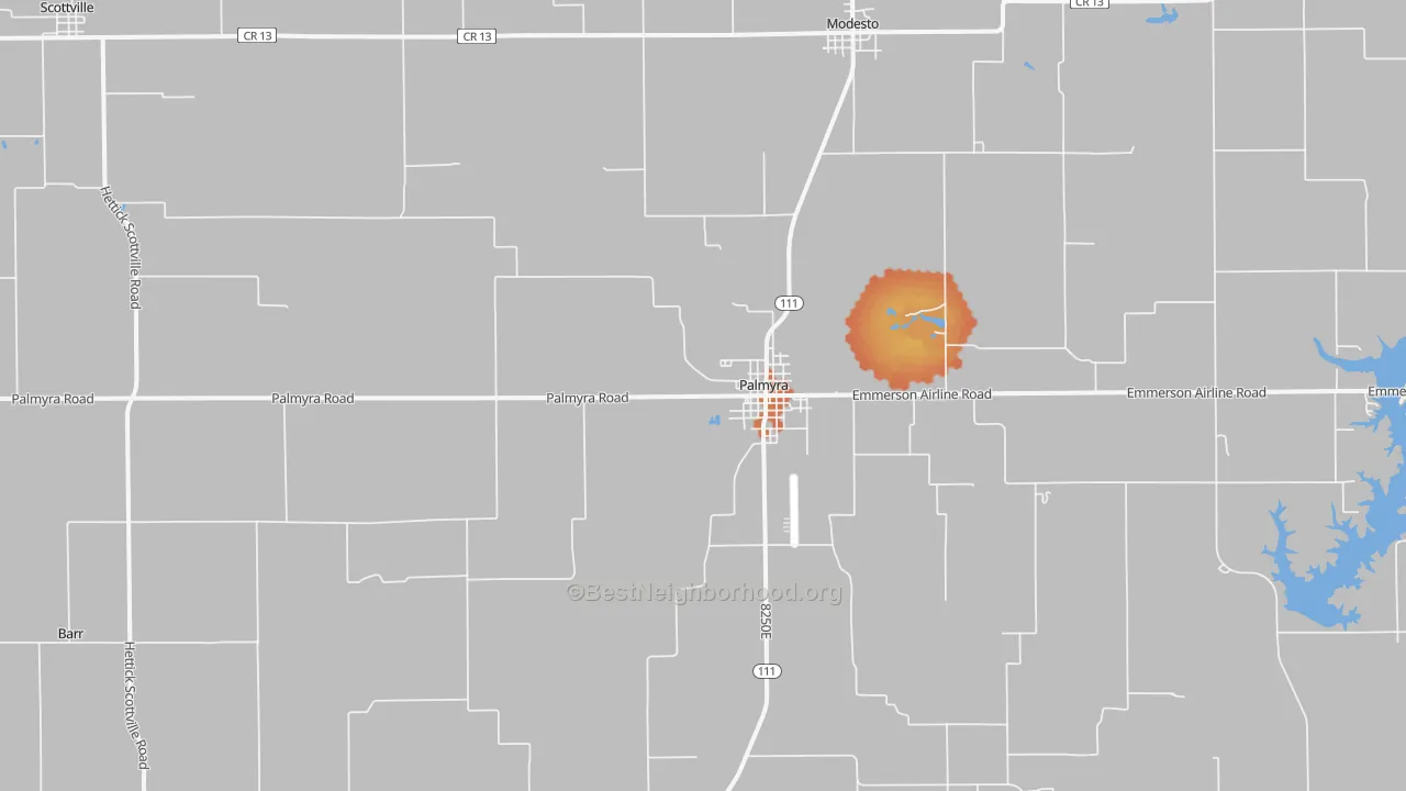 Bike Grade map of 62674, IL