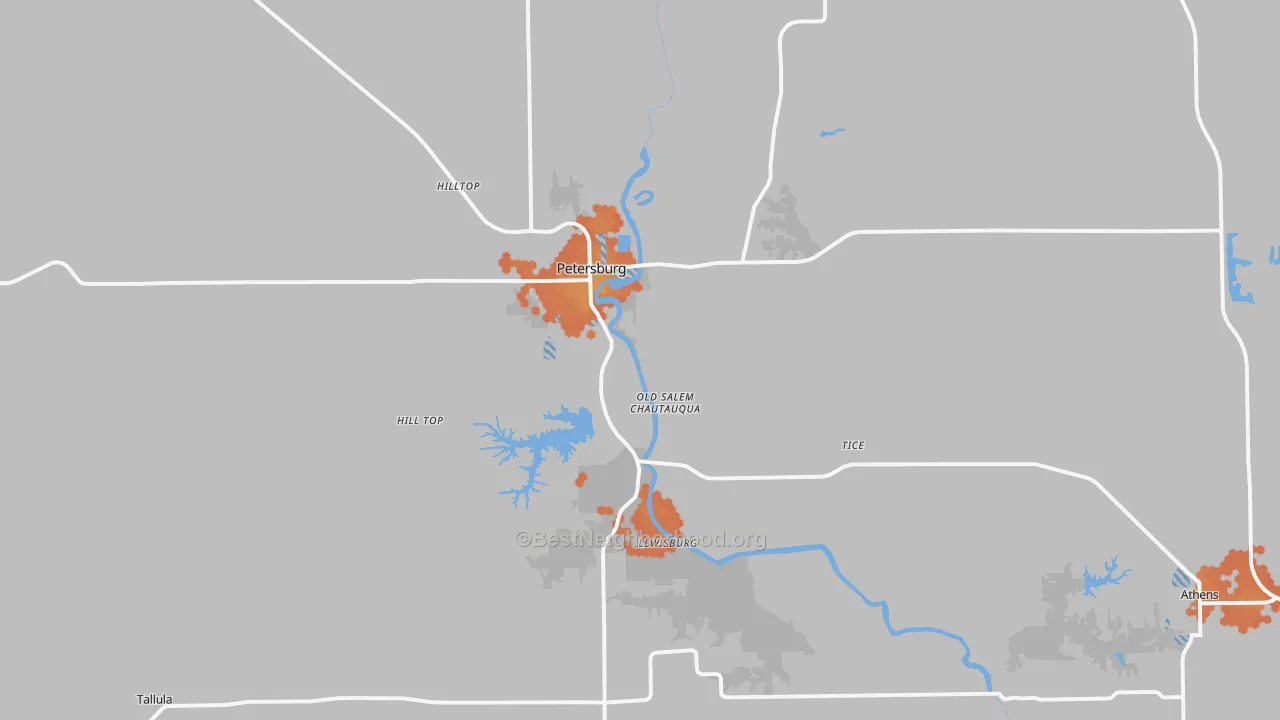 Bike Grade map of 62675, IL