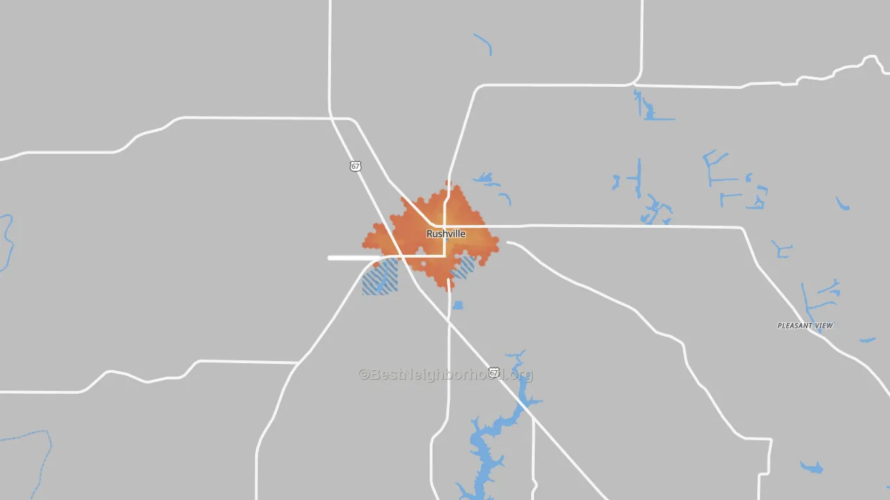 Bike Grade map of 62681, IL