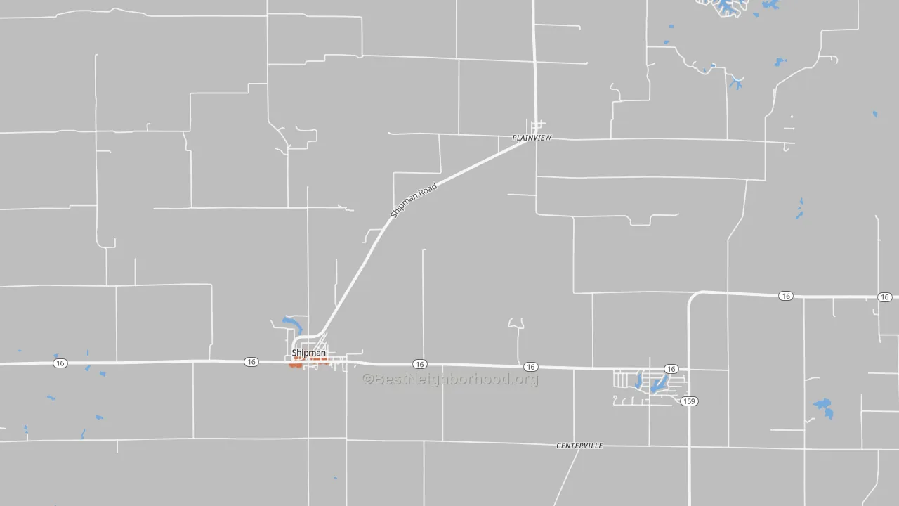 Bike Grade map of 62685, IL