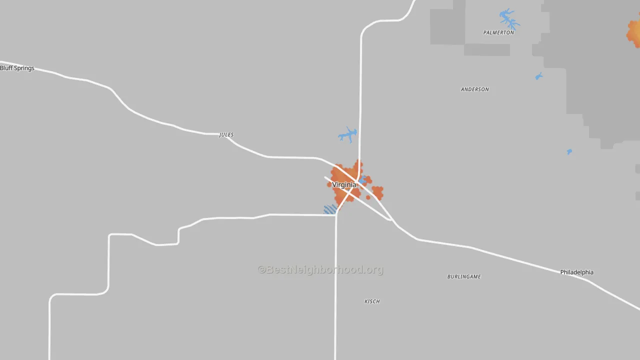 Bike Grade map of 62691, IL