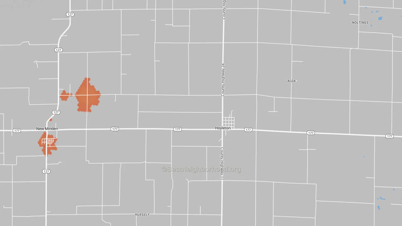Bike Grade map of 62803, IL