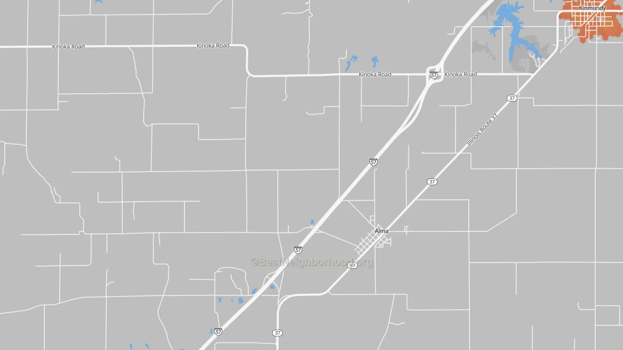 Bike Grade map of 62807, IL