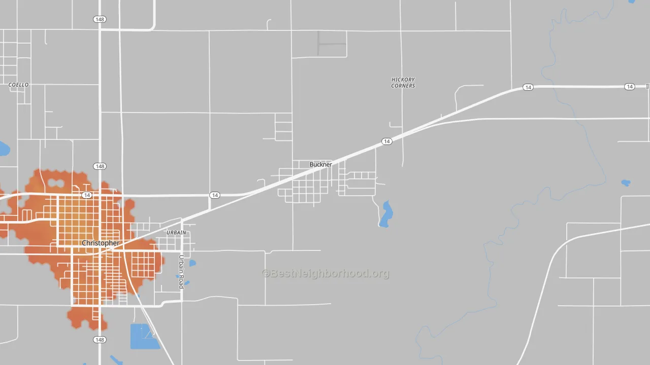 Bike Grade map of 62819, IL
