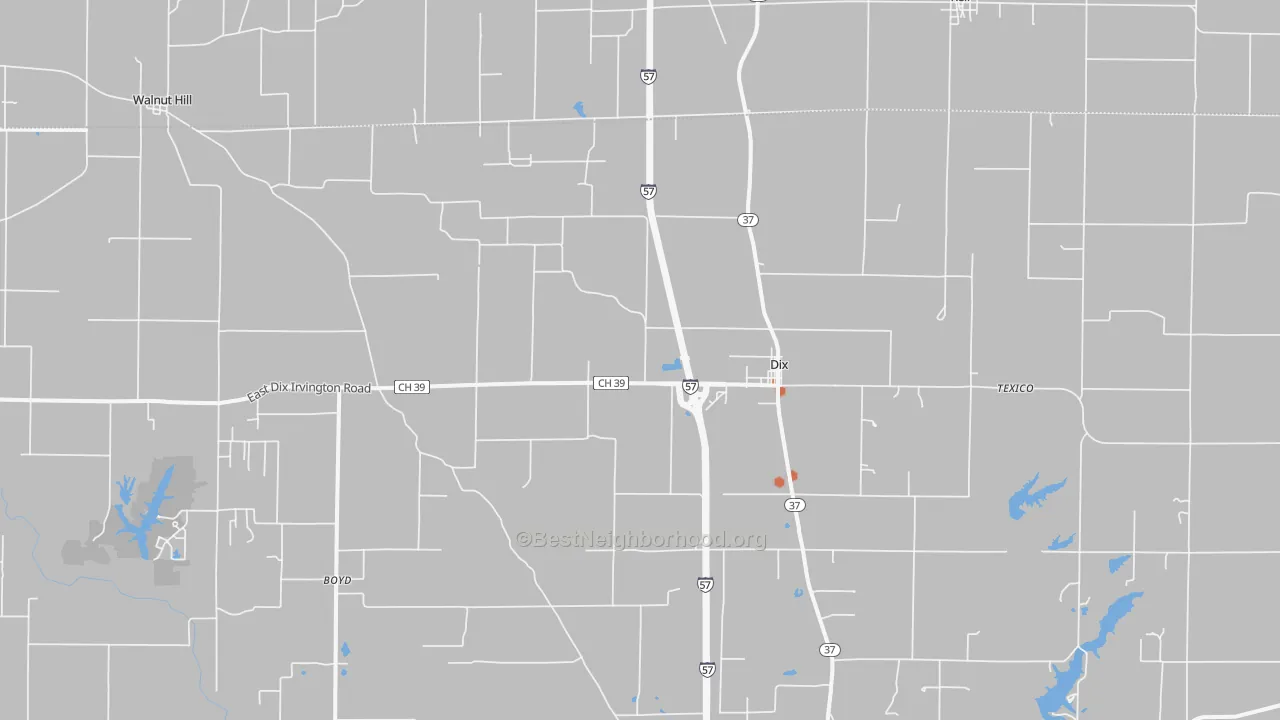 Bike Grade map of 62830, IL