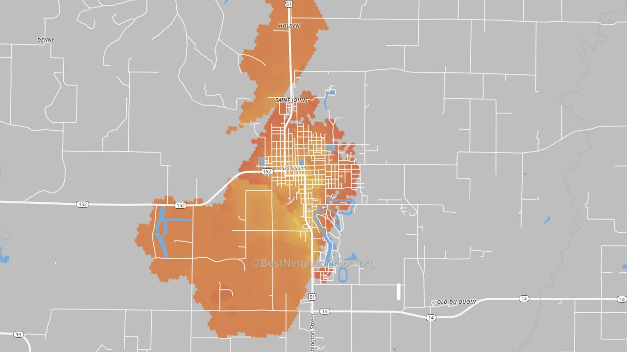 Bike Grade map of 62832, IL