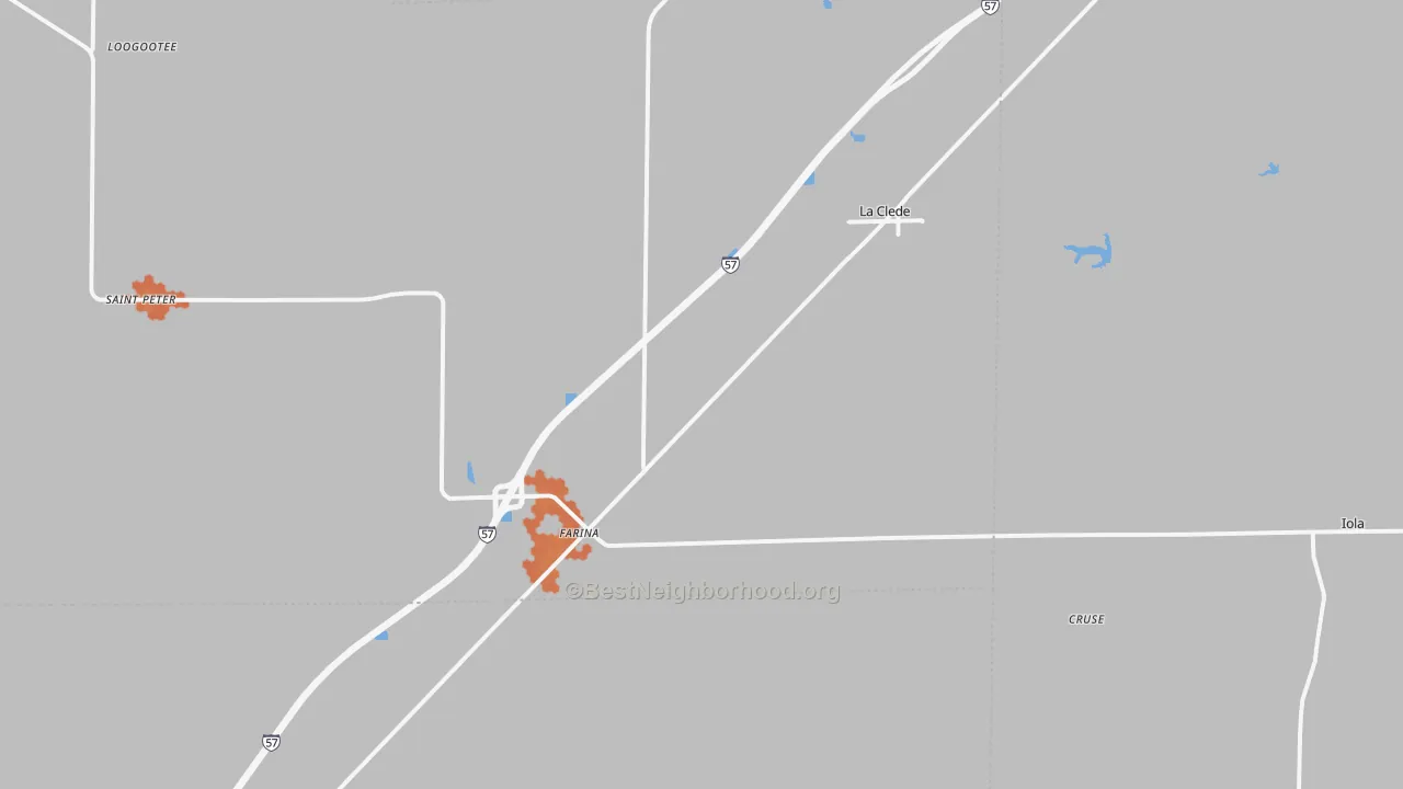 Bike Grade map of 62838, IL