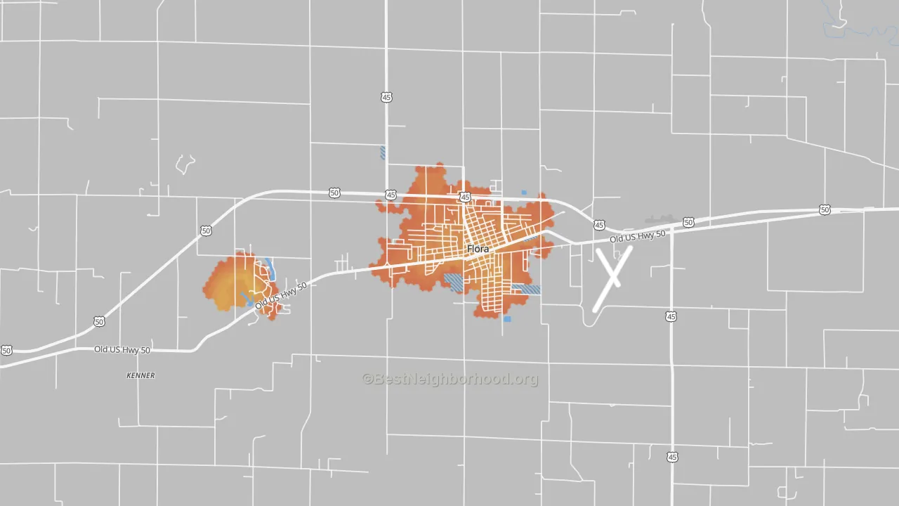 Bike Grade map of 62839, IL