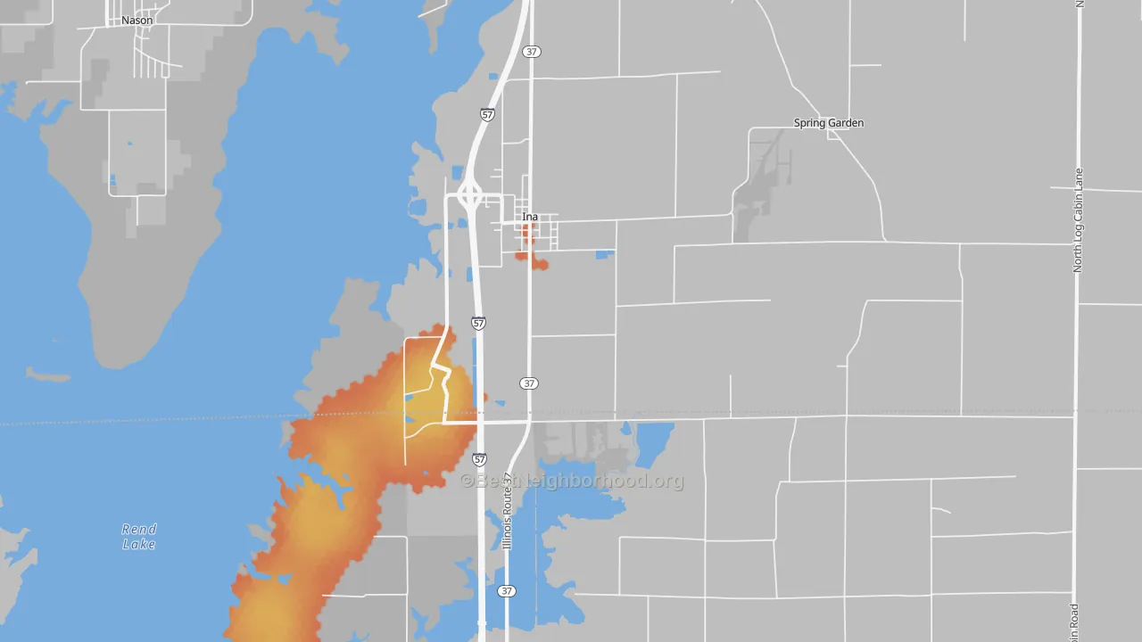 Bike Grade map of 62846, IL