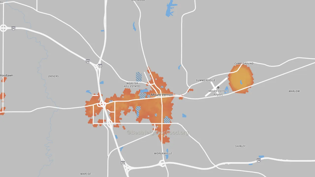 Bike Grade map of 62864, IL