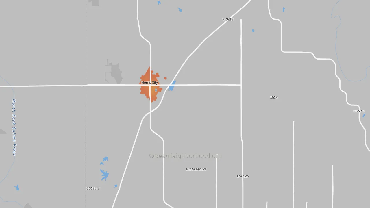 Bike Grade map of 62869, IL